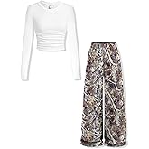 Voxikodex Girls Clothes 2 Piece Long Sleeve Shirt Tops Casual Pants Fall Winter Outfits for Teen Tween Girls 7-14 Years