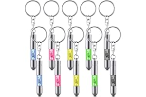 Nuenen 10 Pcs Static Electricity Remover Keychain, Car Human Body Static Eliminator Discharger, Silver Anti-Static Keychain ESD Tool Sets
