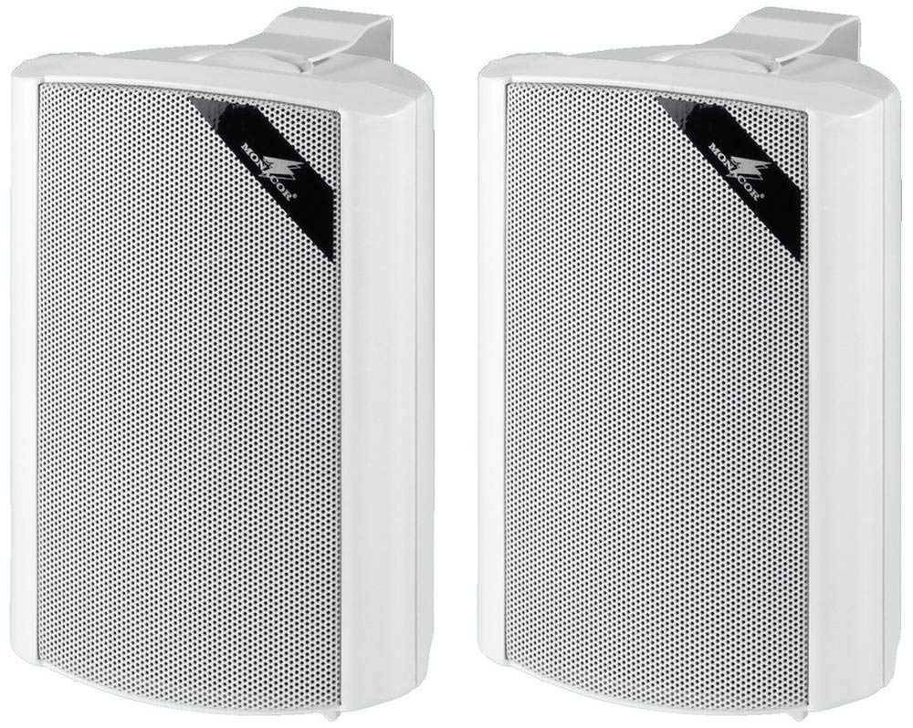 Monacor 13.1120 2-Way Speaker System Pair - White