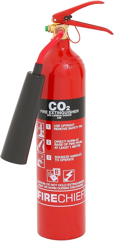 Firechief FXC2 CO2 Fire Extinguisher 2kg Aluminium Red XTR Fire Safety