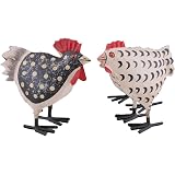 Deko-Huhn Oder Hahn Aus Metall – Shabby-Optik, Ca. 51 Cm Hoch, Garten- Oder Hausdekoration