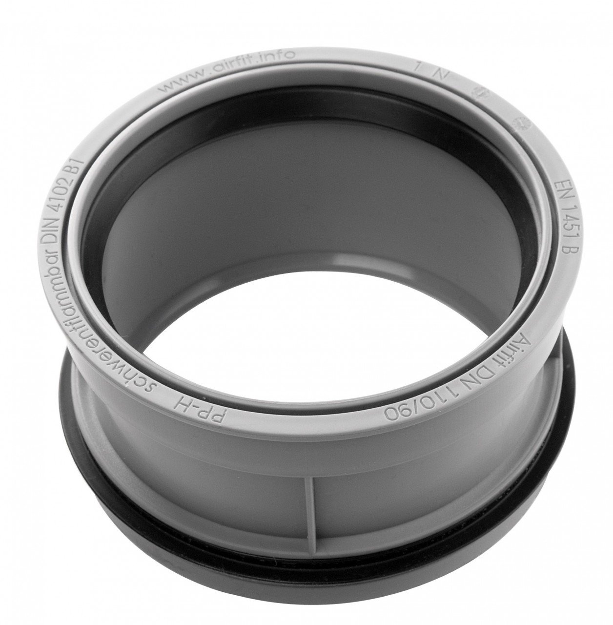 Airfit 11090IR PP Wastewater Inner Reducer Waste Water, Gray, 90 mm x 3.81 cm