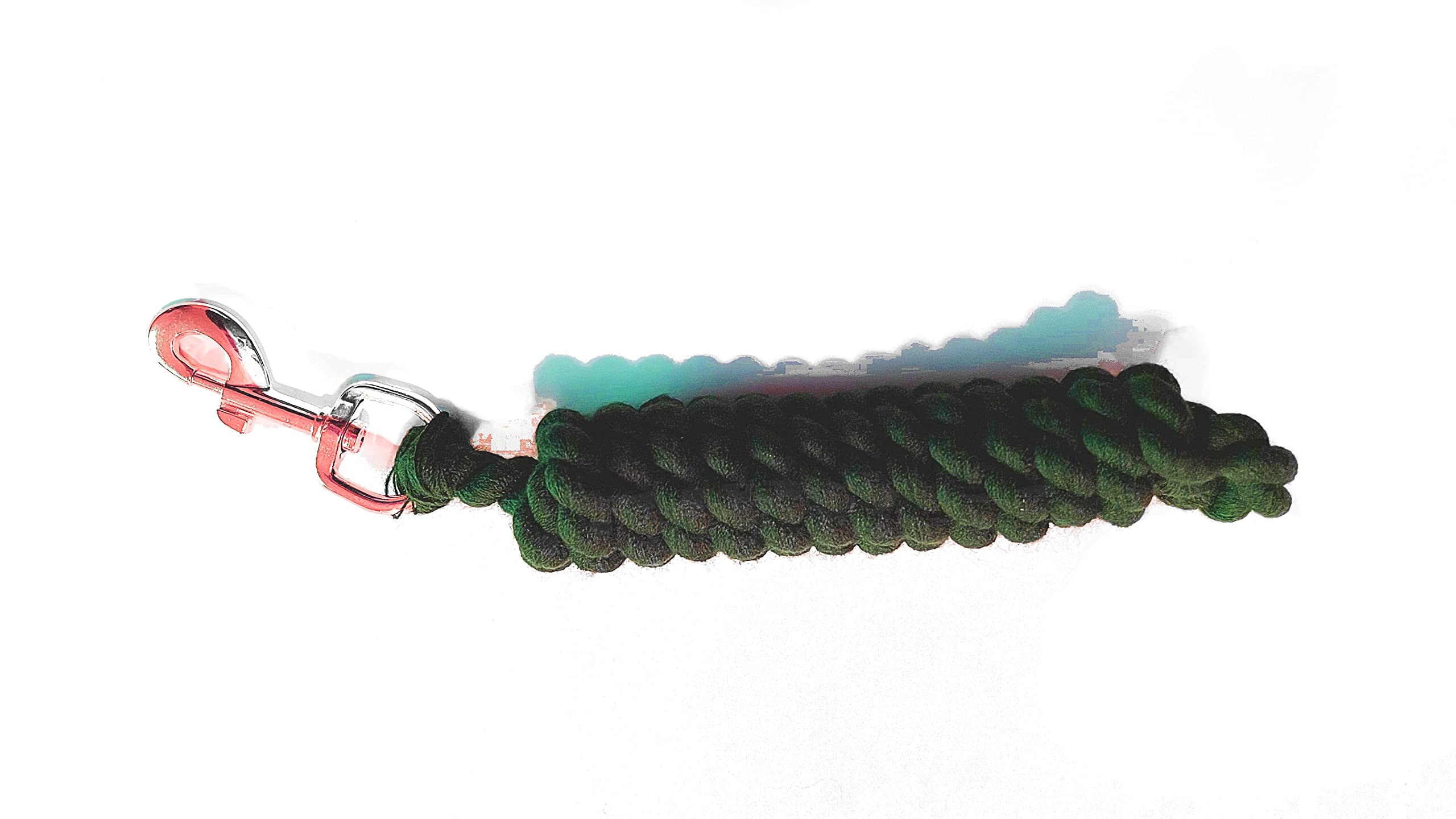 Horse/Pony Cotton Lead Rope with Brass Clip 1.8m (Bottle Green)