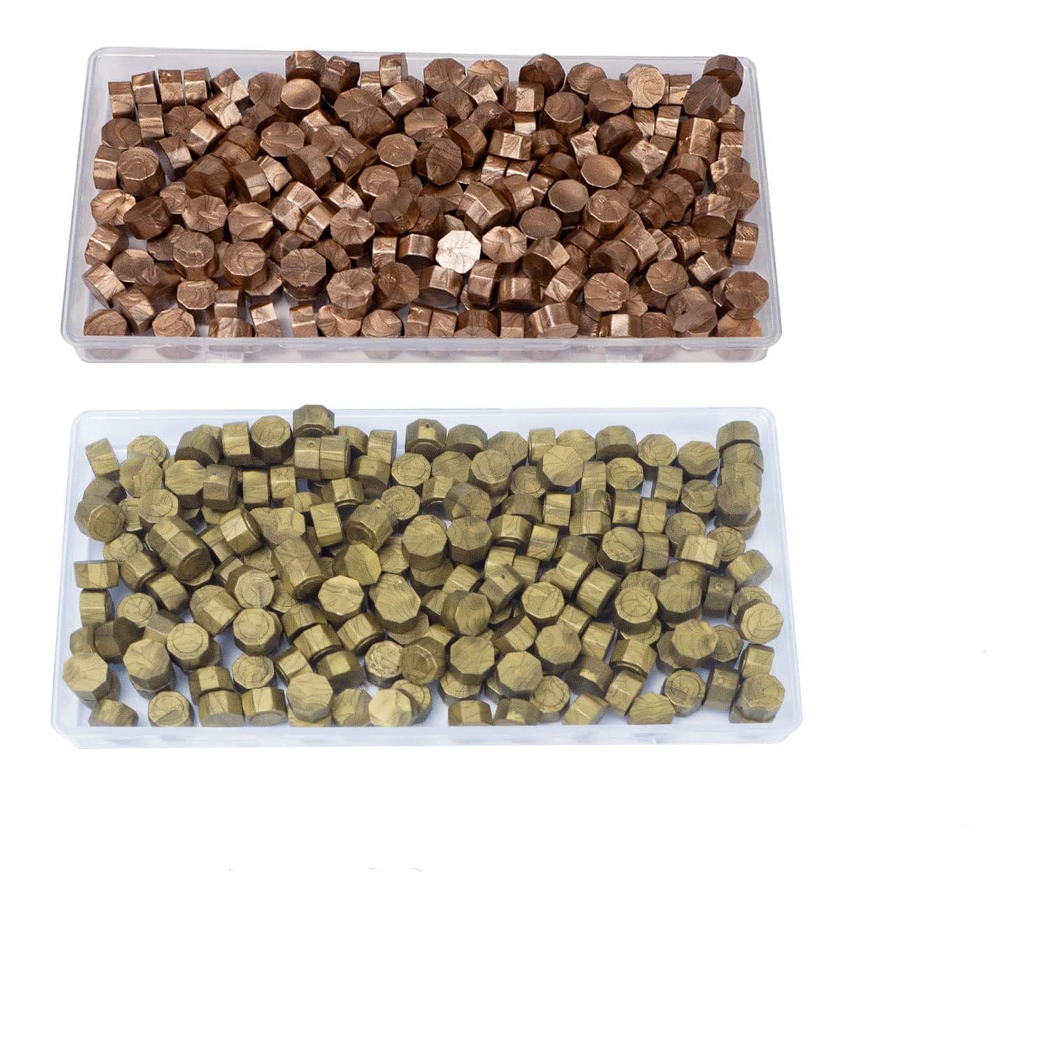 Wax Seal Beads, ANBOSE 200 PCS Champagne Gold and 200 PCS Blue Gold Sealing Wax Beads for Making Party Invitations