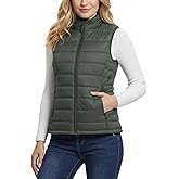 Outdoor Ventures Women's Lightweight Puffer Vest Outerwear Zip Up Warm Sleeveless Winter Jacket Padded Gilet Quilted Coat