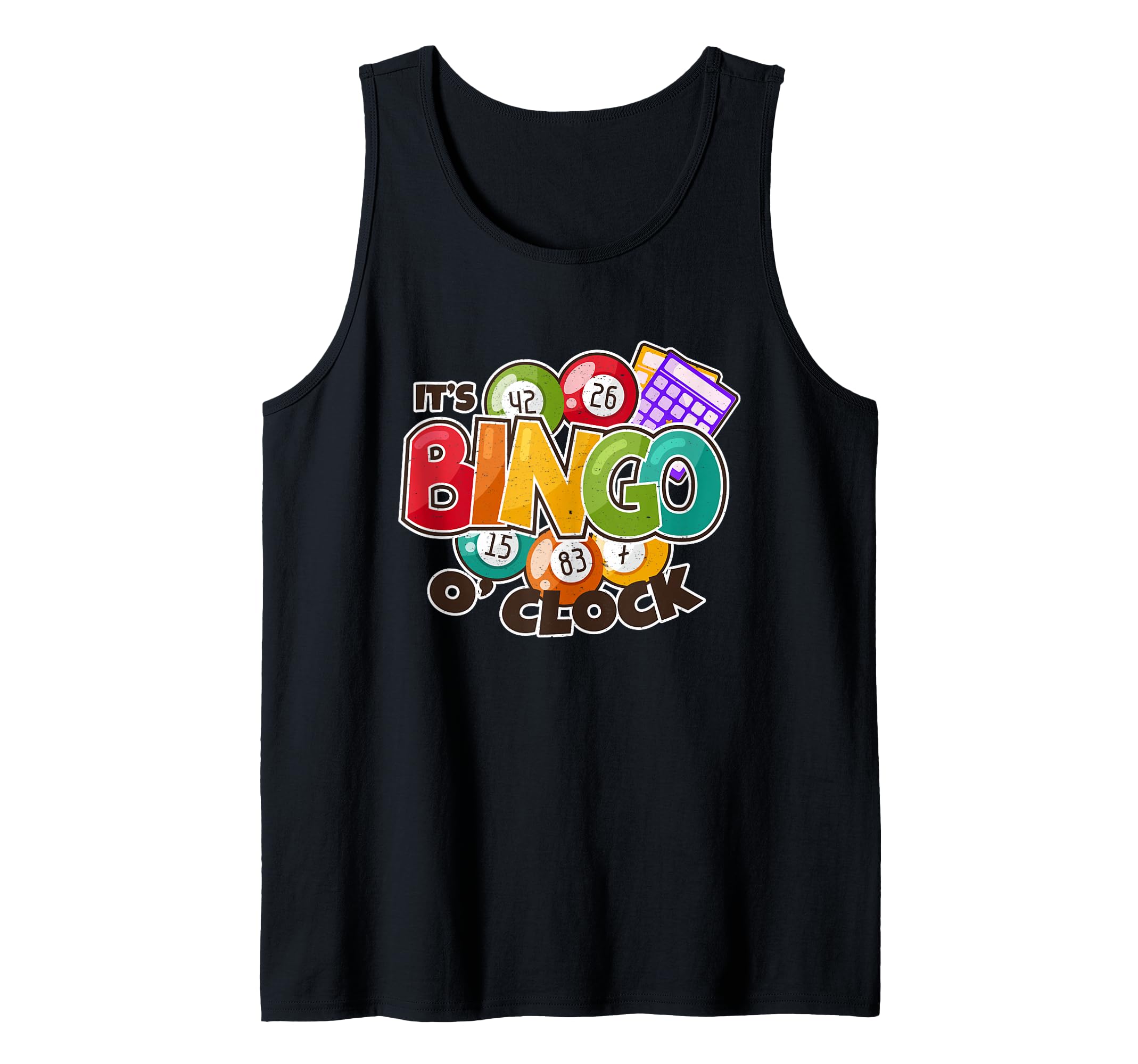 It's Bingo O Clock Caller Dauber Game Night Fun Lucky Bingo Tank Top