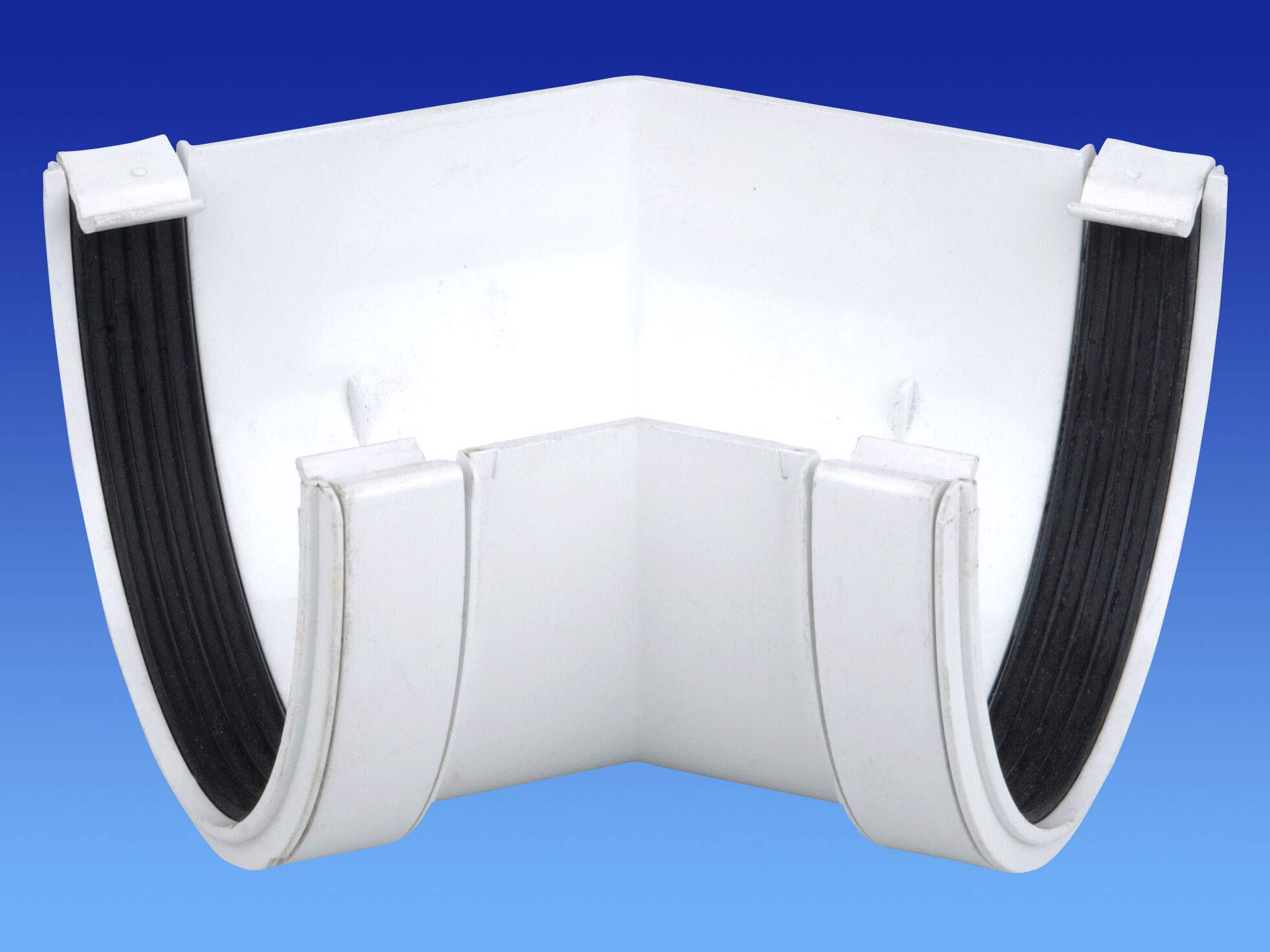 OSMA 9T904W Deepline PVC-U 113mm 45 deg Angle in White - Gutter Guttering