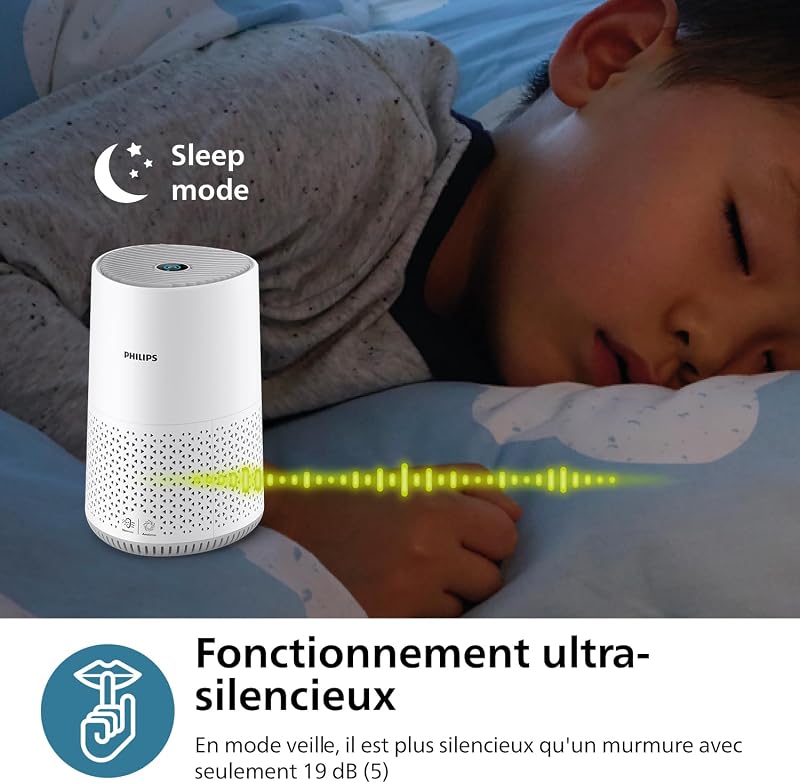Purificateur d'air connecté 600, jusqu'à 44 m²,19dB(A)*, Blanc