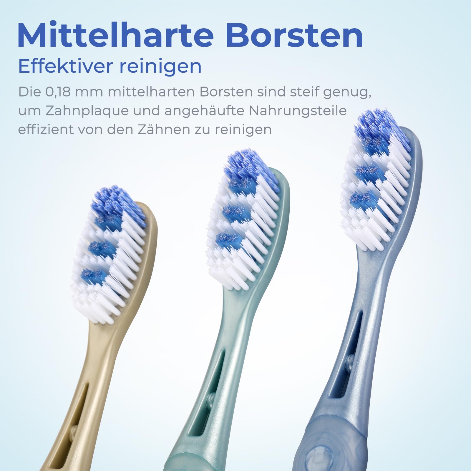 Oralphi Zahnbürste Extra Clean, Handzahnbürste mit mittelharten Borsten erreicht die Zahnzwischenräume sowie hinteren Zähne, Spiralförmige, entfernt Rauch-, Tee- & Kaffeeflecken, 6er-Pack 5
