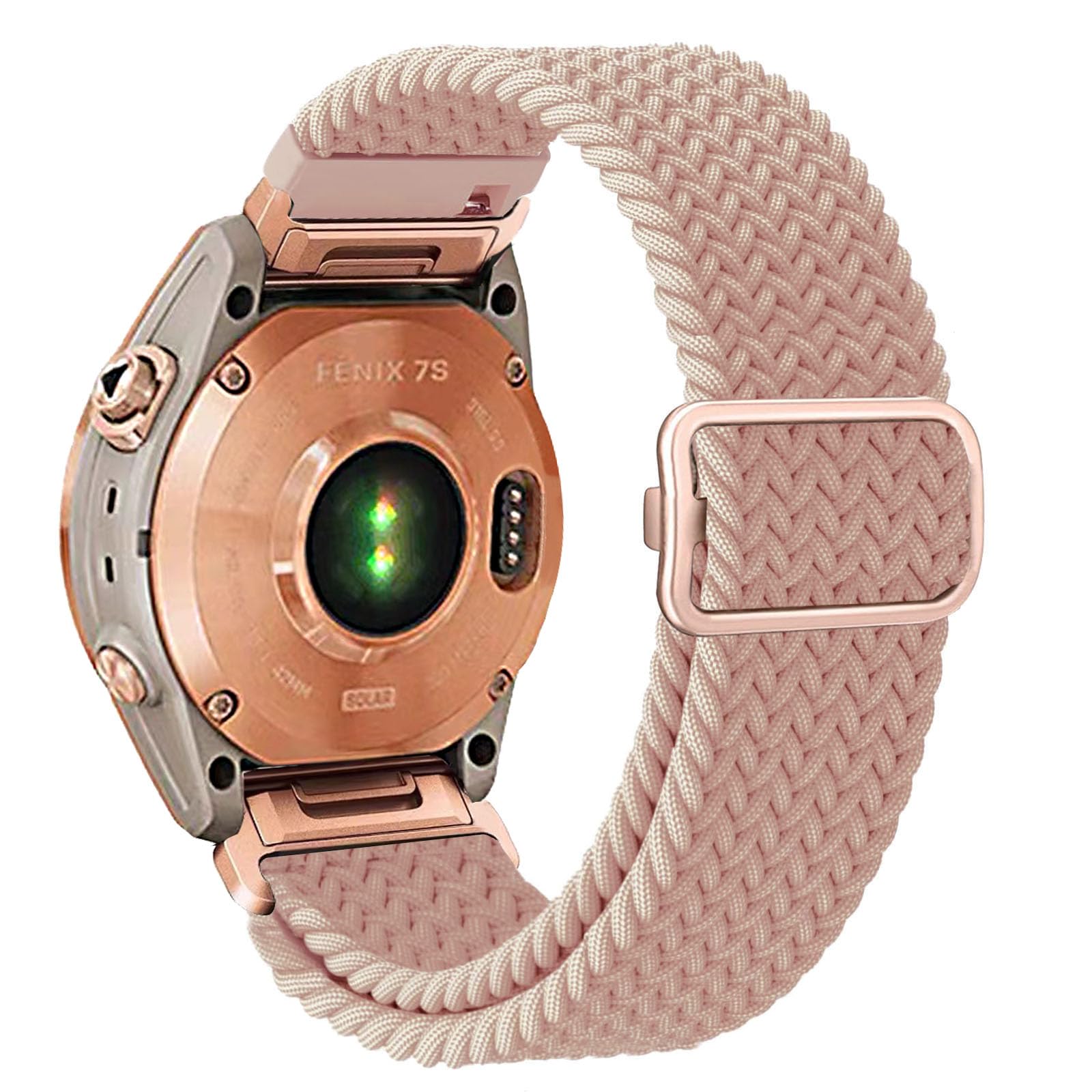TUCOMO Nylon Braided Bracelet Compatible with Garmin Fenix 7S / 6S / 5S / Descent Mk2S, Quick Fit 20 mm Loop Stretchy Elastic Watch Strap for Garmin Epix Pro 42 mm Men Women