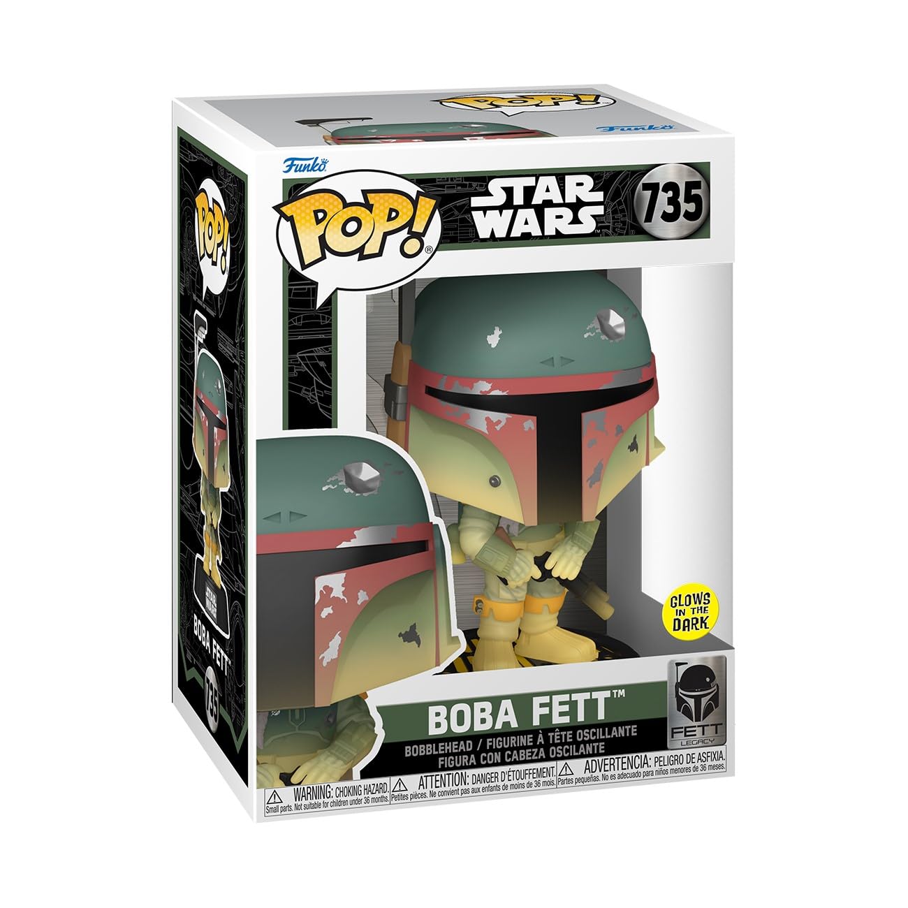 Funko POP! Star Wars: Fett Legacy - Boba Fett - Glow in the Dark - Collectable Vinyl Figure - Gift Idea - Official Merchandise - Toys For Kids & Adults - Model Figure for Collectors and Display