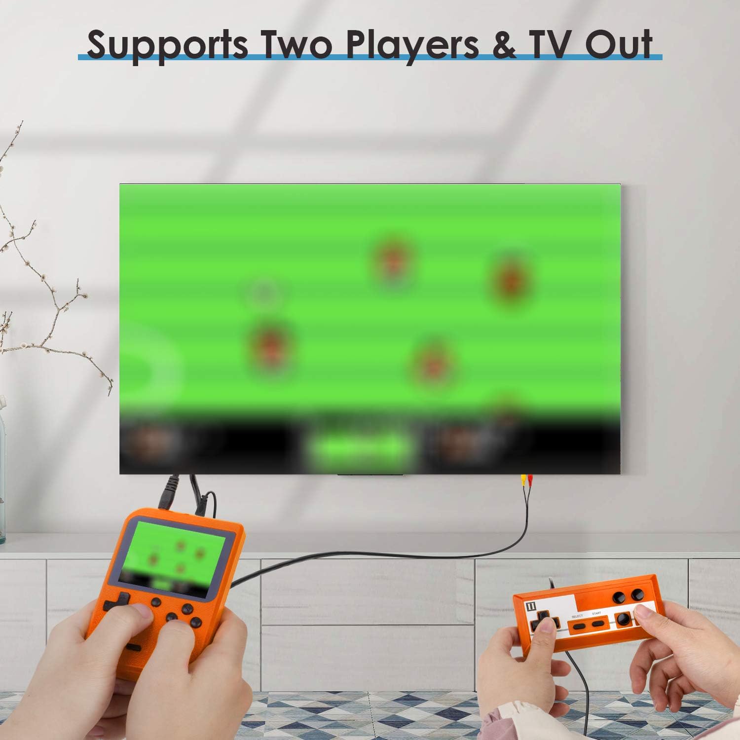 Handheld Game Console, Retro Mini Game Player with 500 Classic FC Games, 3.0 Inch Screen 800mAh Rechargeable Battery Portable Game Console Support TV Connection & Two Players for Kids Adults: Toys & Games