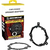 Scosche SAC656 6.5-6.75&rdquo; Speaker Adapters Compatible with Select 1988-19 Chrysler, Dodge, Jeep &amp; Plymouth Vehicles - 6 1/2" to 6 3/4" Adapter for Car Door Speakers - 1 Pair - See Guide for Vehicle Fit