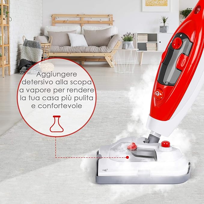 SIMBR - Escoba de Vapor Plegable con Limpiador de Vapor portátil ...