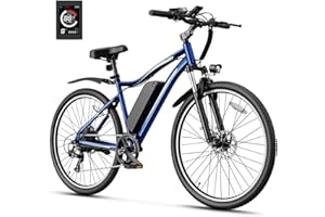 Heybike Electric Bike for Adults, 1200W Peak Brushless Motor, up to 50Miles, 28mph Max Speed Electric Mountain Bike, 480WH Removable Battery Ebike, 27.5'' Tires, 7-Speed and Front Suspension