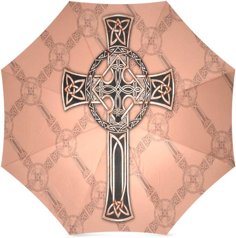 Catholic Christian Religious Church Gifts Cross Anti Rain Windproof Travel Golf Sports Foldable Umbrella