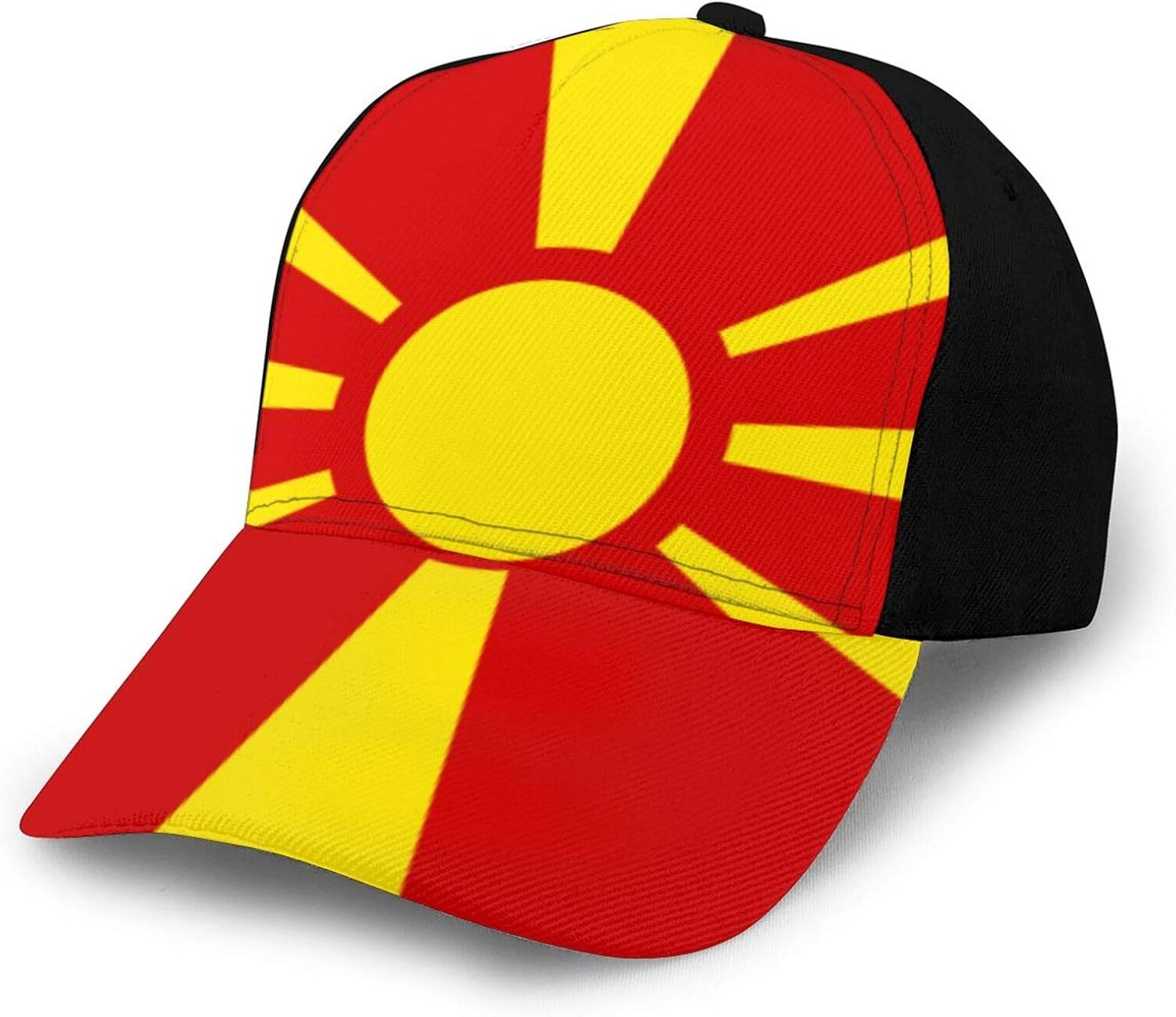 Macedonian Flag Adjustable Sport Outdoor Sun Cap Hip Hop Casual Hat for Men Women at Amazon