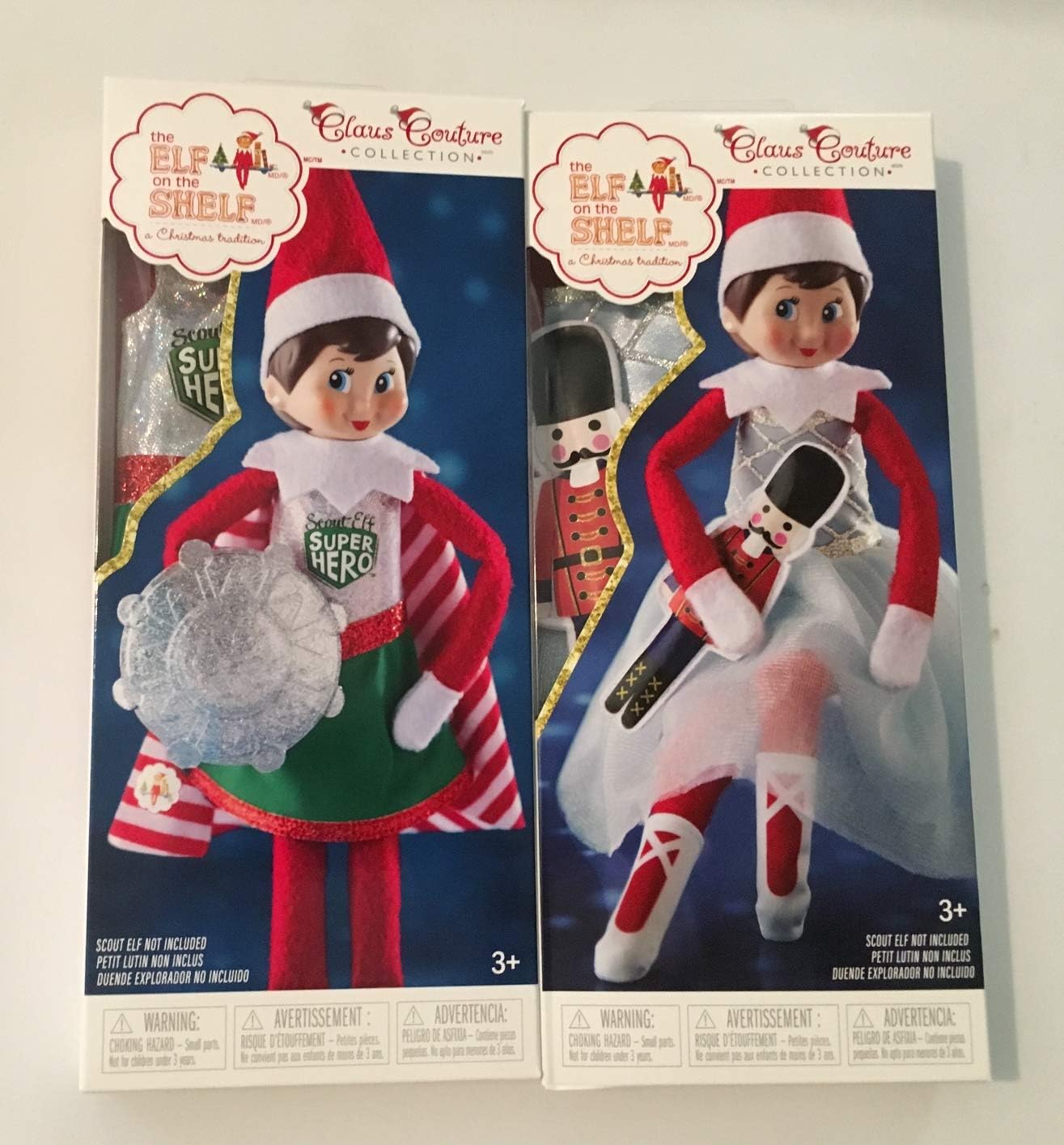 T2Shop Elf on The Shelf Clothes Bundle - 2 Outfits: Snowy Sugarplum Duo and Superhero Outfit
