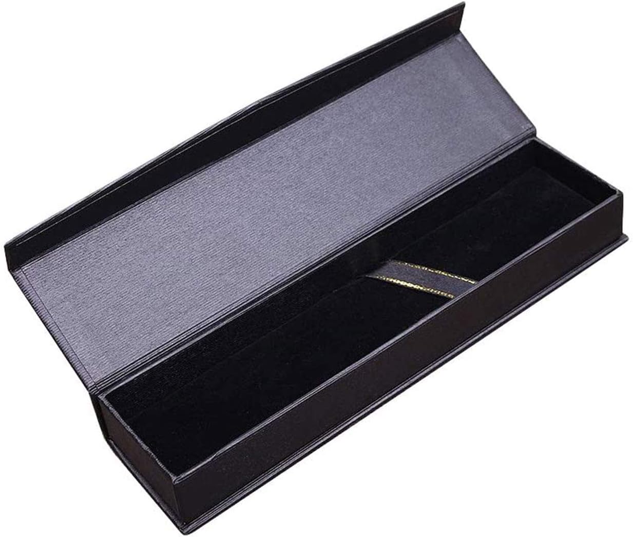 Zhi Jin 5Pcs Luxury Black Jewelry Ballpoint Pen Gift Box with Cushion Pencil Boxes Empty Bulk Case Collection Set for Business Birthday