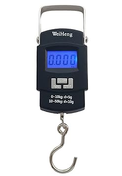 Kofferwaage Digitale Max 0-50kg Hängewaage Handwaage Tragbare elektronische Reisewaage mit Display Gepäckwaage Reise Waage fü