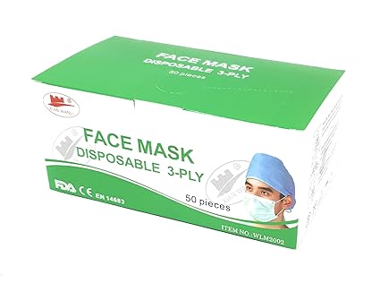 Download Free 50 3ply Surgical Type Iir Face Masks Medical Fluid Protection 99 Bfe En14683 2019 Nelson Labs Testing And Verification Amazon Co Uk Business Industry Science PSD Mockup Template