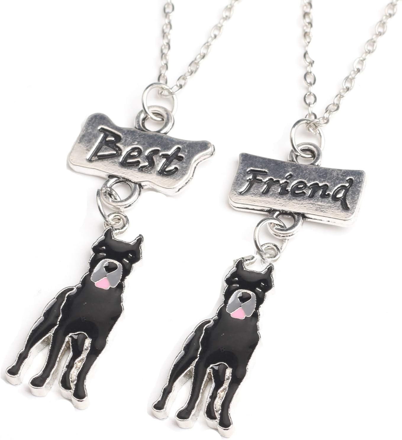 BBEART Best Friend Necklaces, Lovely Dog Pendant Friendship Set Metal Necklace for