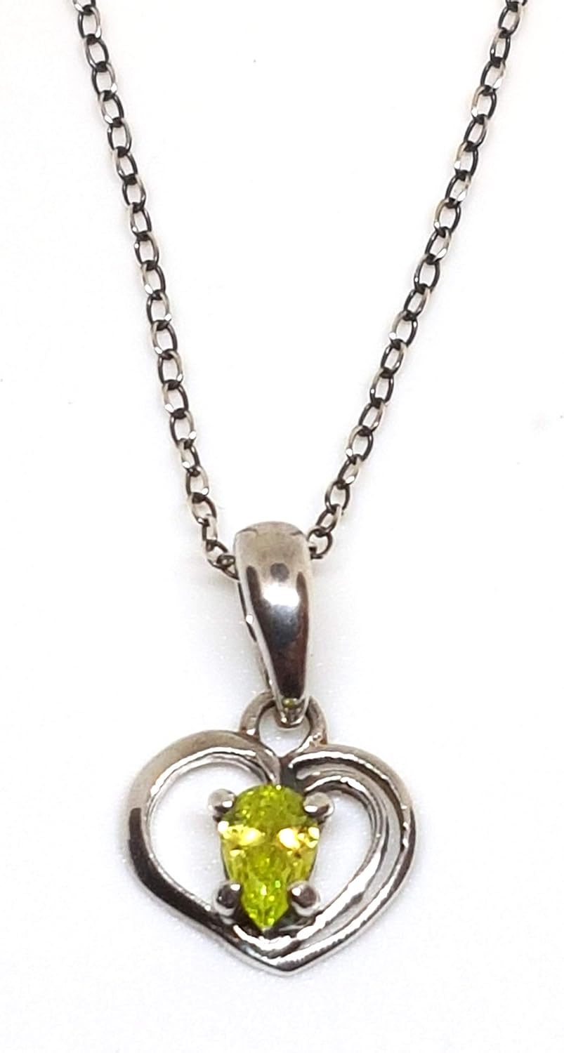 Lanzarote Heart Pendant Made from Genuine Olive with Chain 925 Silver