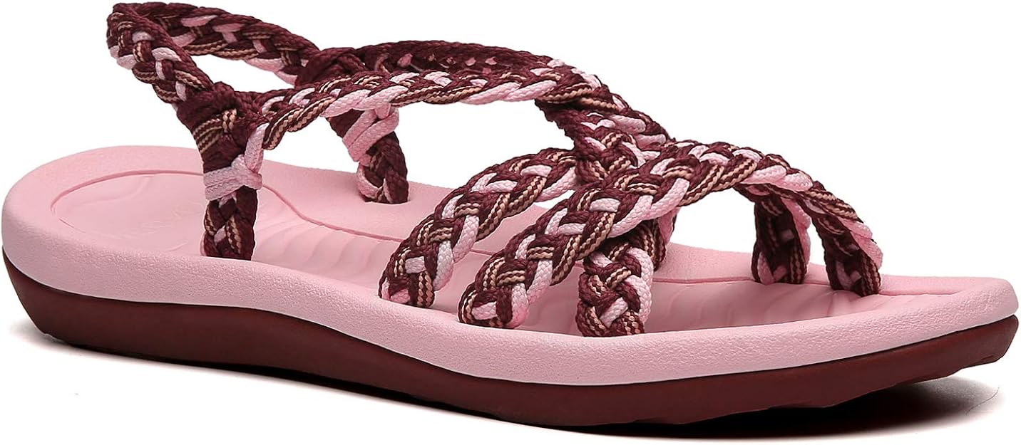 Amazon.com | MEGNYA Women's Comfortable Flat Walking Sandals with Arch Support Waterproof for 