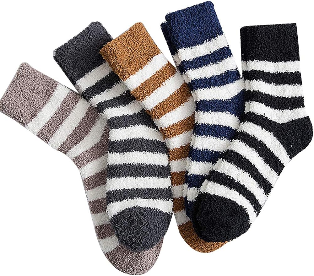 Mid Stockings Coral fleece Slipper Socks ThiWarm Socks for Men and