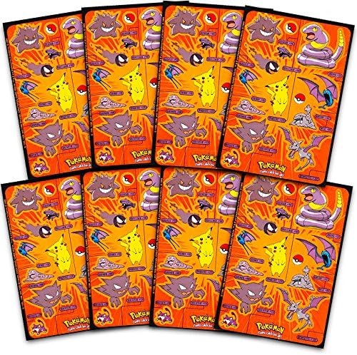 Nintendo Pokemon Stickers Party Favors Pack Kids -- Over 100 Pokemon Stickers (8 Sheets, Party Supplies)