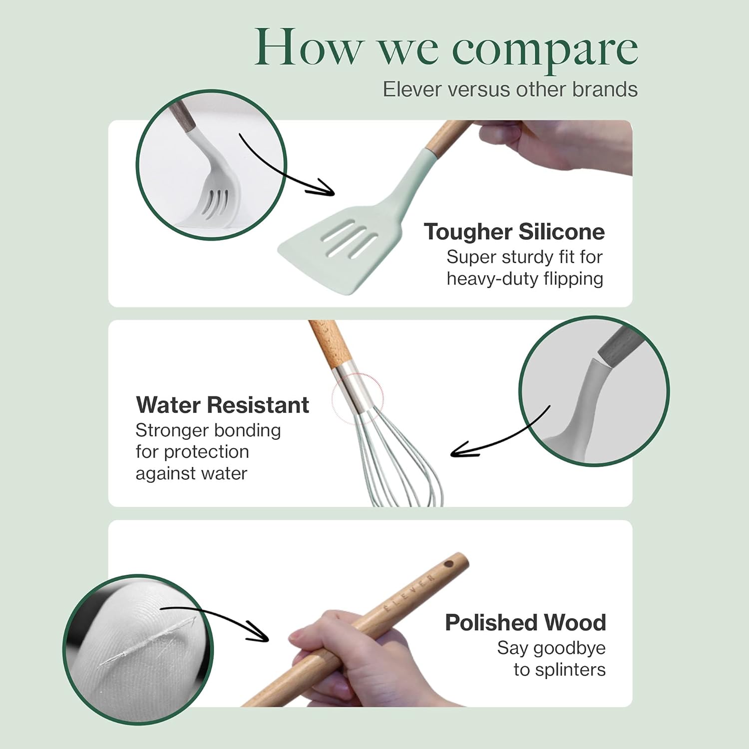 Silicone Kitchen Utensils Set - 20 Wooden Cooking Utensils Set. Silicone Heat Resistant Spatula Set, Kitchen Accessories, Serving Utensils for Cooking. Best Kitchen tools and Kitchen Gadgets for Home: Kitchen & Dining