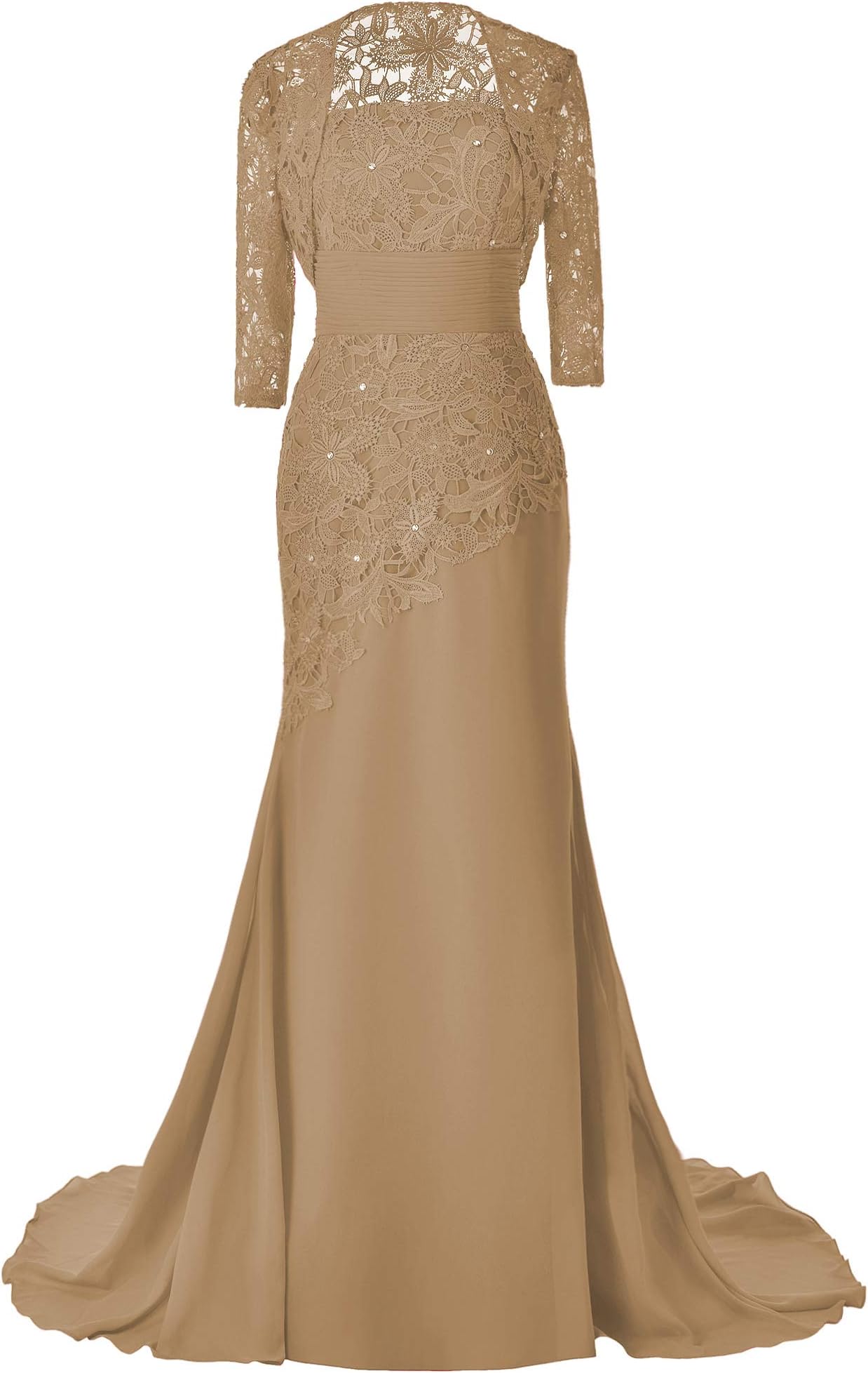 Pretygirl Women's Lace Long Mother of The Bride Dress with Jacket Formal Evening Gowns