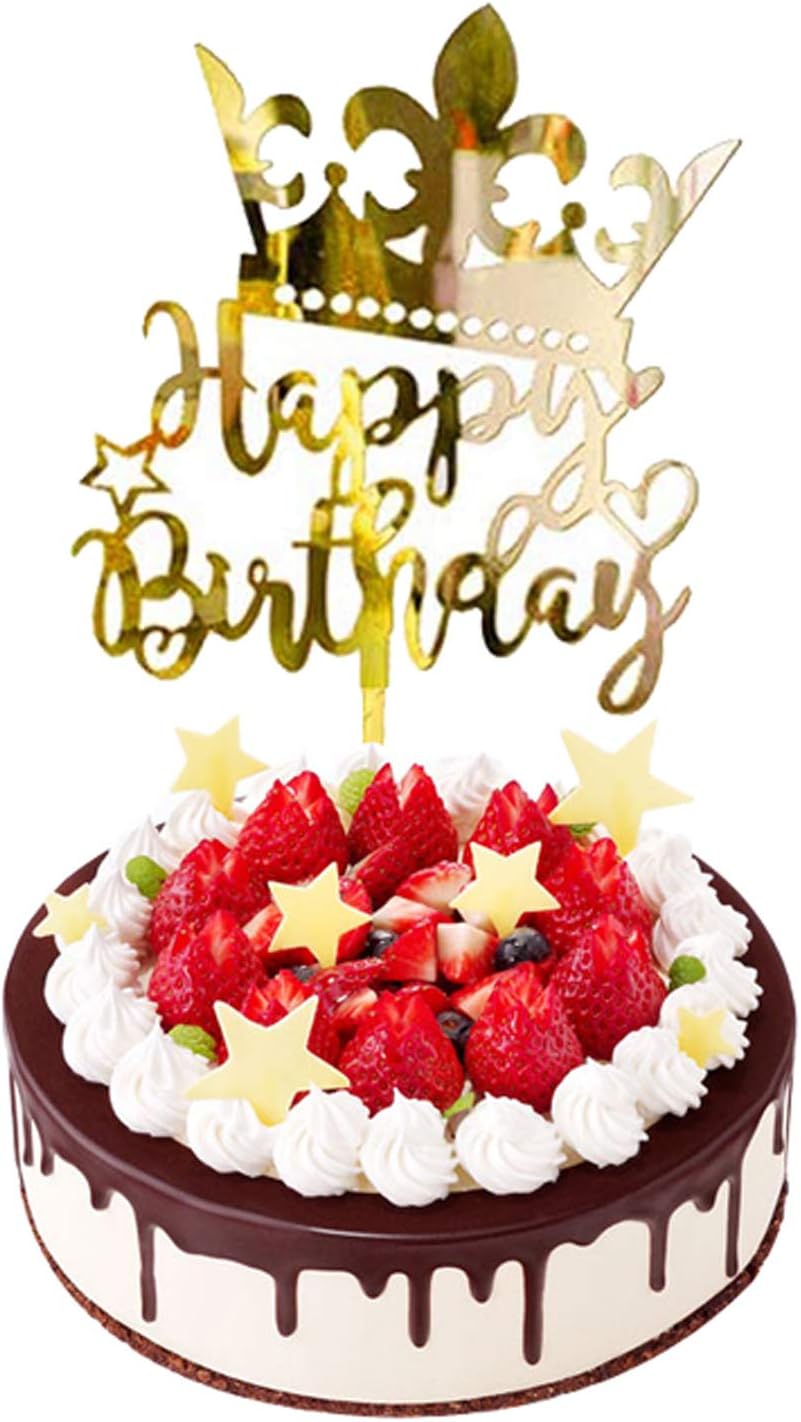 All Goods Are Specials Gold Cake Toppers Happy Birthday 16 Pcs Acrylic Cake Topper Happy Birthday Cupcake Topper For Various Birthday Cake Decorations Birthday Decorations For Children Or Adults Factory Direct Maaun Net
