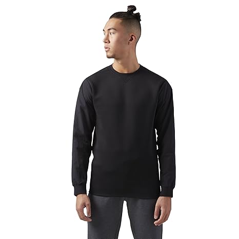 felpa reebok uomo nero