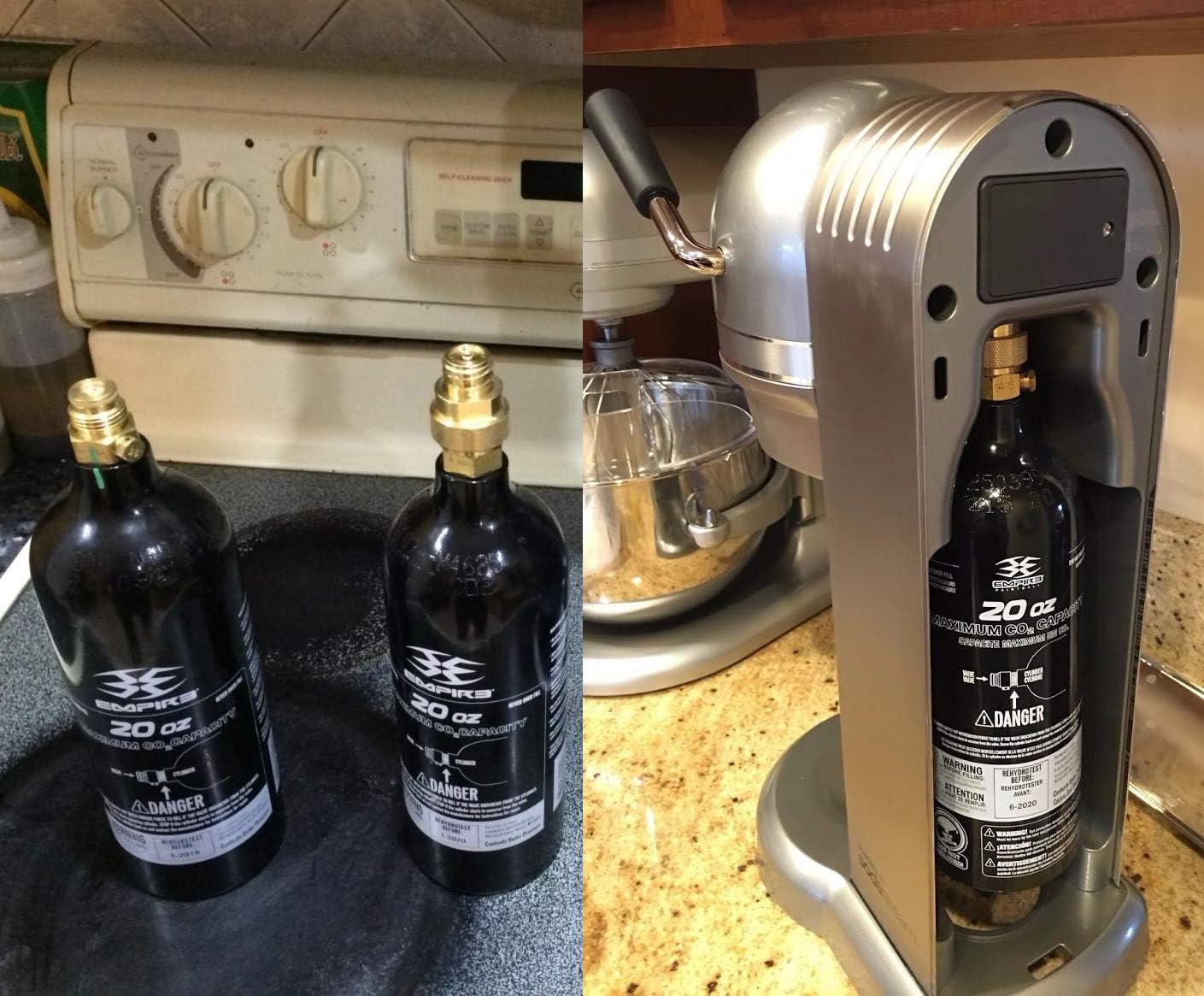 Soda Maker Parts & Accessories CO2 Tank Adapter Convert Paintball Tank