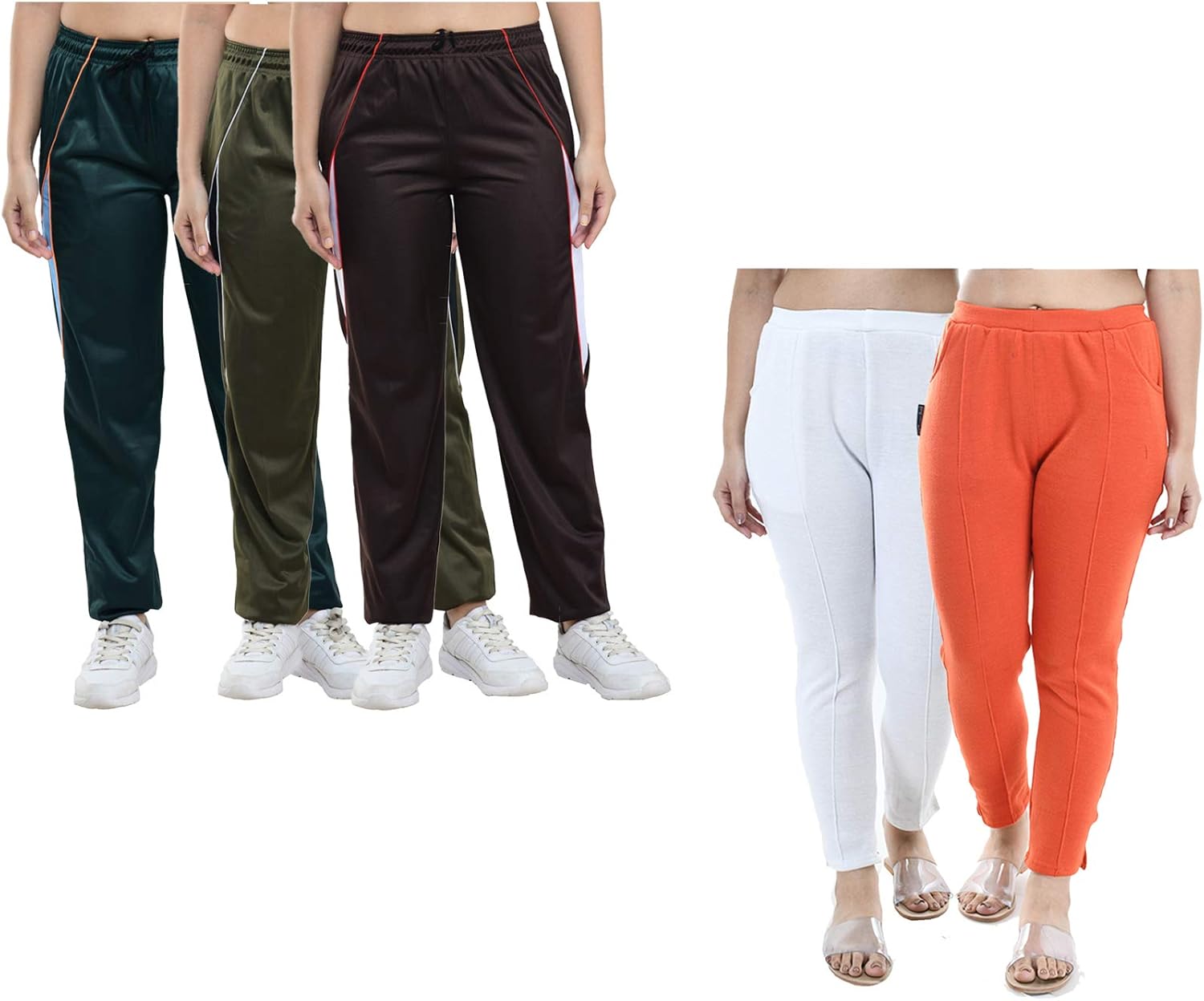 Buy Indistar Women's Warm Woolen Touser Pants and Polyester Track Pants for Winters (White