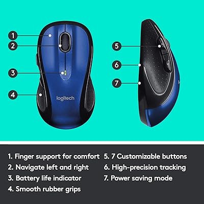 Buy Logitech M510 Wireless Computer Mouse Comfortable Shape With Usb Unifying Receiver With Back Forward Buttons And Side To Side Scrolling Blue Online In Indonesia B006jridhk