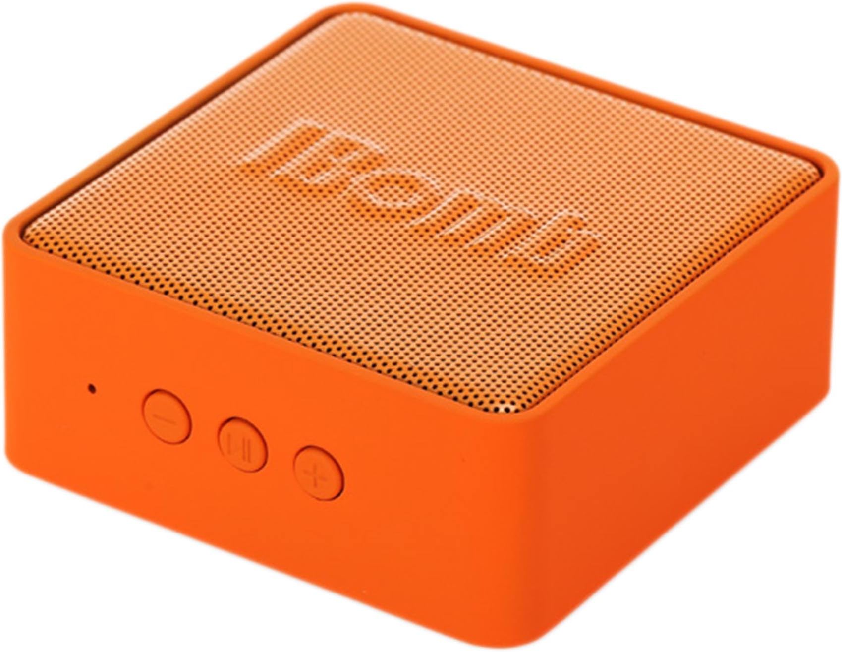 iBomb EX500 iBomb(TM) EX500 Cube Super Woofer Wireless Portable Bluetooth 3.0 Speaker with 3.5mm AUX Input, Microphone, Rechargeable Super Bass Fashion Mini Speaker (Orange)