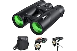 Binoculars Adults Bird Watching Hunting: Timorn Large View Compact Binocular with Phone Adapter Tripod & 8x42 Waterproof HD Binoculars for Travel, Sports