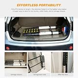 Qimu 6.2M Aluminum Telescopic Ladder with Hooks 150kg EN131 20.3ft view 8