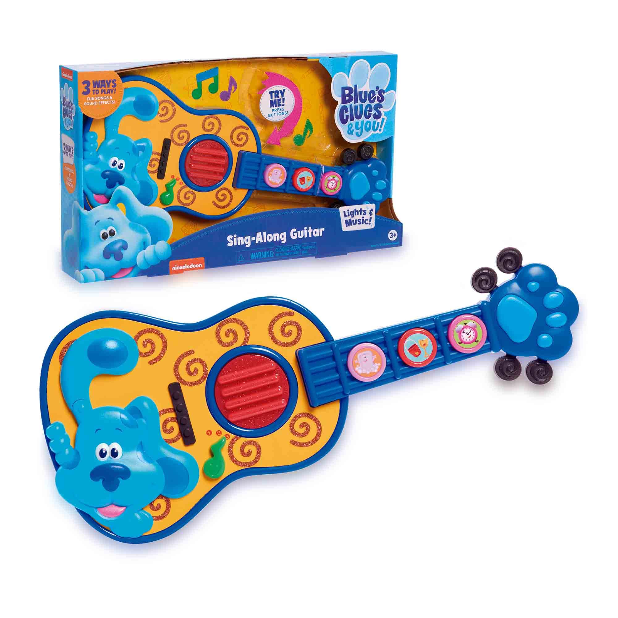Famosa - Blue and You Tracks, Sing-Along Guitar, Children's Guitar Toy with 3 Different Modes, Has the Series Song, Guitar Sounds and a Fun Game, From 3 Years (BLU12000), Multicoloured