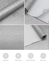 Abyssaly Grey Self Adhesive Wallpaper 60cm x 500cm PVC Peel & Stick view 2