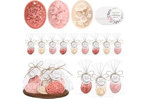 Demissle 20 Pcs Baby Shower Soap Favors Wildflowers Baby Shower in Bloom Flower Bath Soap Gift Set with White Greeting Card Handmade Gifts for Guests Decorations Supplies(Mixed Color,Elegant Style)