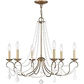 Livex Lighting 6516-48 Pennington 6 Light Chandelier, Antique Gold Leaf