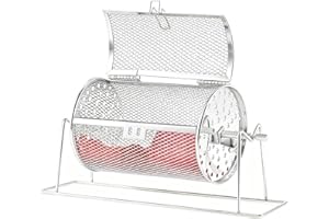 MXOYOXM 7.09“ x 4.72” Raffle Drum,Silver Raffle Ticket Wheel Spinner with Stand Compact Raffle Ticket Holder Drum Cage Holds 
