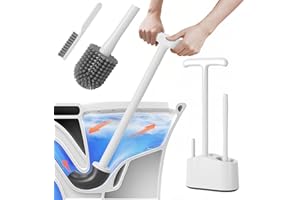 3 in 1 Toilet Brush and Plunger Set，Extended Handle Plunger,Heavy Duty Toilet Bowl Brush and Holder Hidden Toilet Plunger and