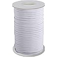 Lydia's Deal Elastic Cord 1/8 Inch (3MM) x 50 Yards, Elastic String Elastic Bands for Knit Sewing Crafts DIY Ear Band Loop-White