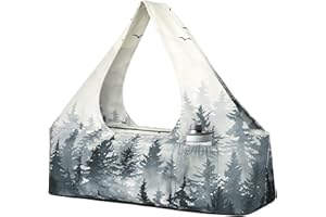 BAGYG Yoga Mat Bag - Large Yoga Bag with Yoga Mat Strap, Zipper and Pockets - Yoga Bags and Carriers Fits All Your Stuff - Personalized Yoga Mat Bags for Women Fits Most Size Mats