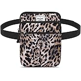 HAWEE Waist Belt Bag for Women and Men Cross Body Cell Phone Purse Adjustable Shoulder Strap Travel Hip Pouch Multifunctional Fashion Fanny Packs Water Repellent, Leopard