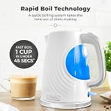 Tower T10083WHT Sonar Textured Kettle 1.7L 3000W Blue Light 360 Base view 3